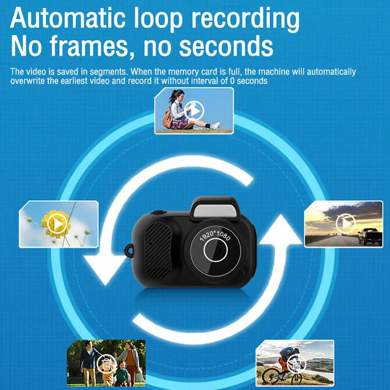 Key Chain Mini Camera -Micro Video Camera With 32GB SD Card & Card Reader, Mini DV DVR Camcorder 1080P, Pocket Wearable, Small Video Camera, For Students Kids - Image 7