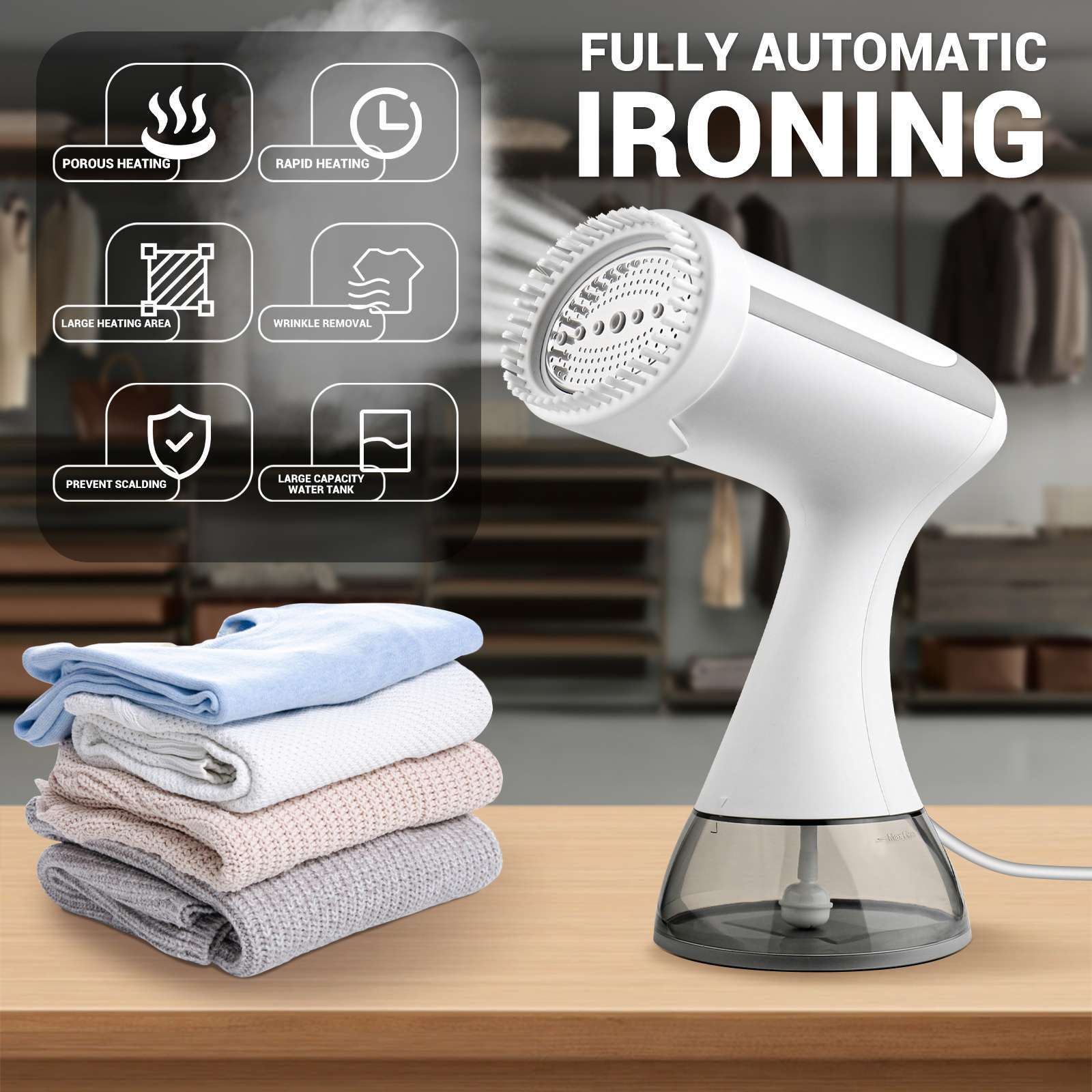 Clothes Steamer Compact And Efficient Suitable For Travel And Home Use For Clothes Cleaning And Ironing - Image 2