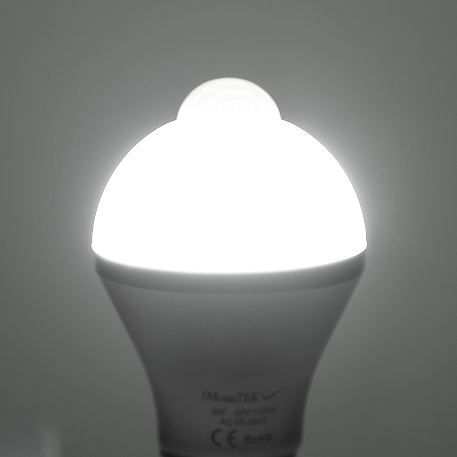 E27 Motion Sensor Light Bulb 9W 6500K Dusk To Dawn Automatic On-Off LED Light Bulb Indoor Outdoor Use - Image 2
