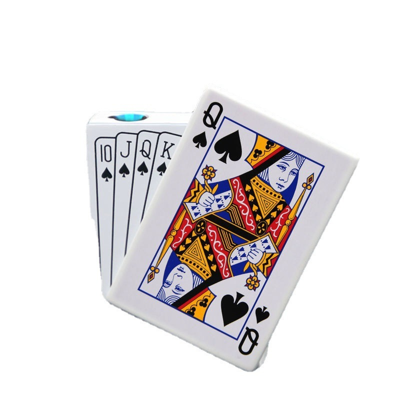 Poker Card Metal Windproof Straight Forward Creative Personalized Lighter - Image 6