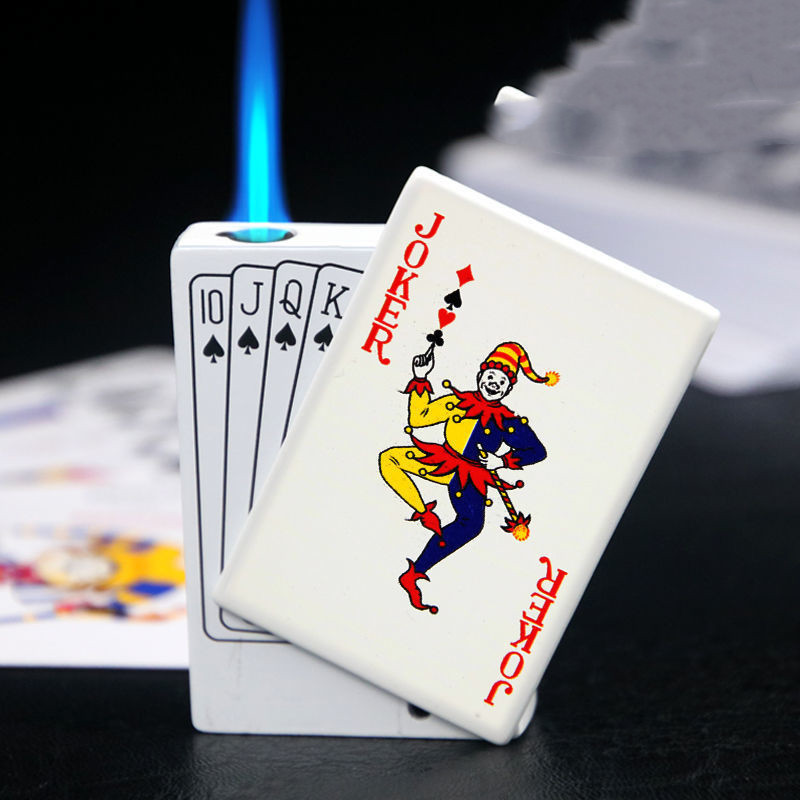 Poker Card Metal Windproof Straight Forward Creative Personalized Lighter - Image 3