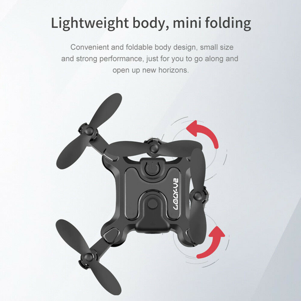 AU V2 Mini Drone Selfie WIFI FPV With HD Camera Foldable Arm RC Quadcopter Toy. - Image 2
