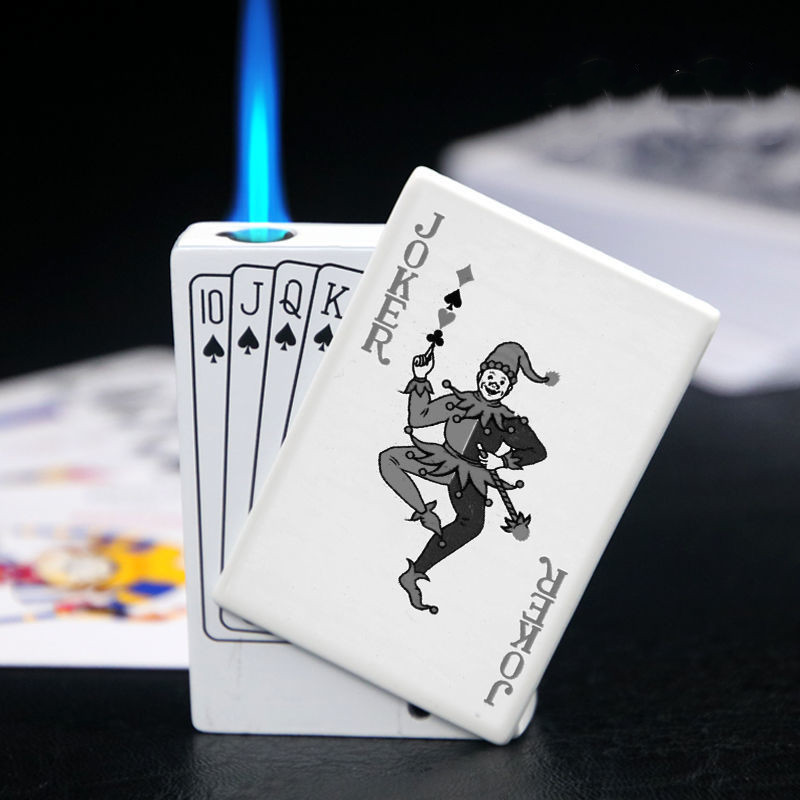 Poker Card Metal Windproof Straight Forward Creative Personalized Lighter - Image 7
