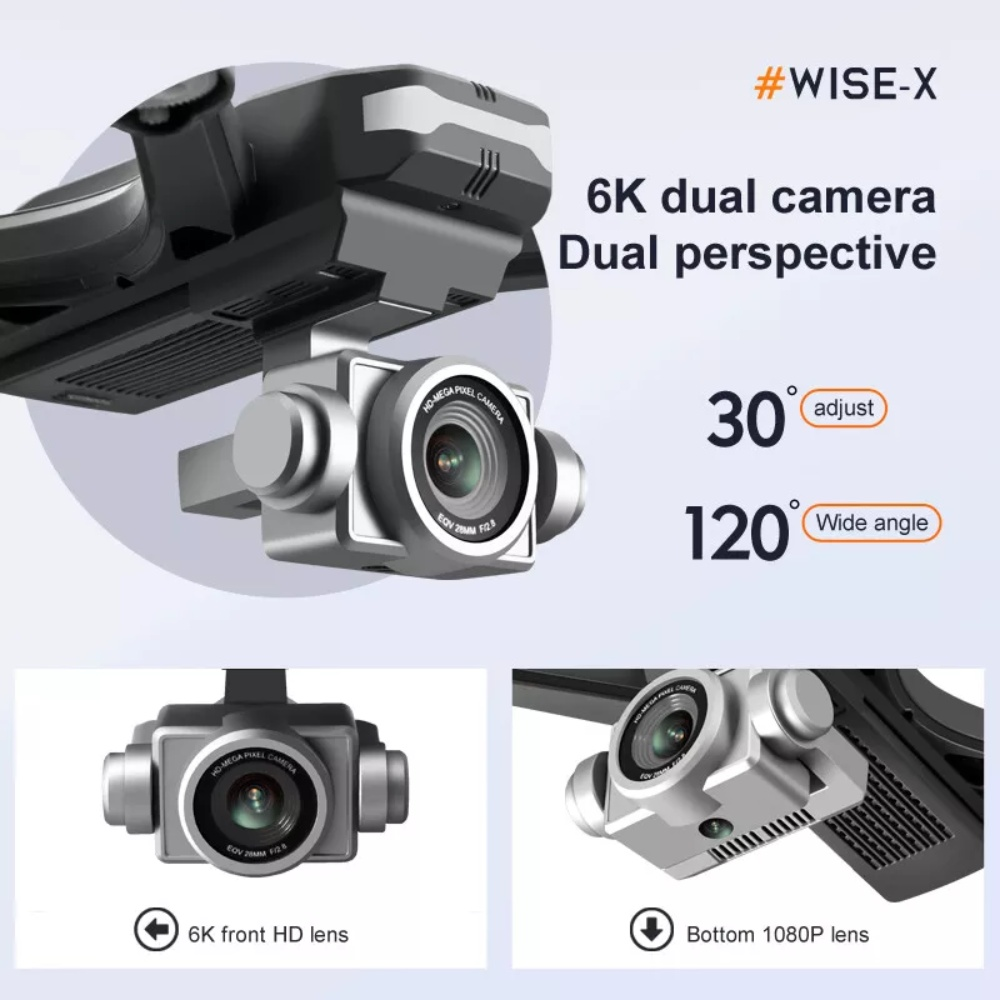 V14 Professional Drone 6K HD Dual Camera Wifi FPV Portable RC Quadcopter 2 BATTERY,Drones Suitable For Adults & Beginners.Logistics Is Randomly Sent By UPS,USPS,Self-pickup. - Image 3